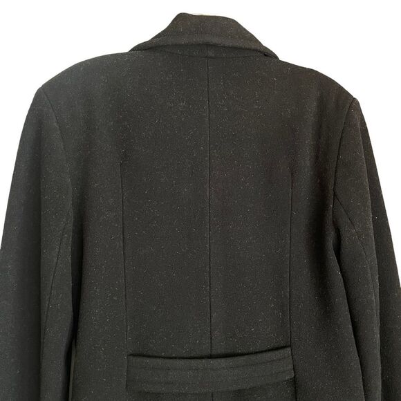 Jones New York Black Wool Cashmere Double Breasted Winter Pea Coat, size 8 - Picture 5 of 8